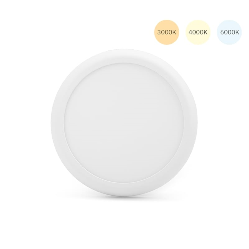 Tronix LED Downlight UNIVERSAL (Aufbau/Einbauleuchte) | weiß | 12W/18W | 110° | 3000K-4000K-6000K | 840/900/900lm (12W) - 1260/1350/1350lm (18W) | DxH: 220x21mm | Auschnitt: 120-200mm | IP44 |