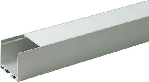 Aluprofil für LED-Flex inklusive Abdeckung matt (für LED Bänder mit max. 32mm Breite)
