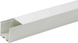 *Aluprofil weiß lackiert für LED-Flex inklusive Abdeckung matt (für LED Bänder mit max. 32mm Breite)