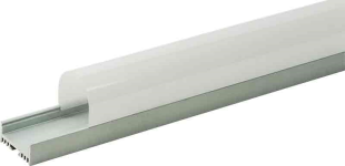 ABVERKAUF: Aluprofil für LED-Flex inklusive Abdeckung matt Oval (für LED Bänder mit max. 19mm Breite)