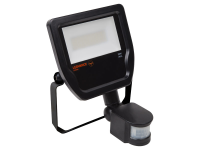 LED Floodlight outdoor schwarz | 230V | 2200lm | warmweiß 3000K | 20W | Abstrahlwinkel: 100° | IP65 | Ra>80% | mit Bewegungsmelder und Tageslichterkennung