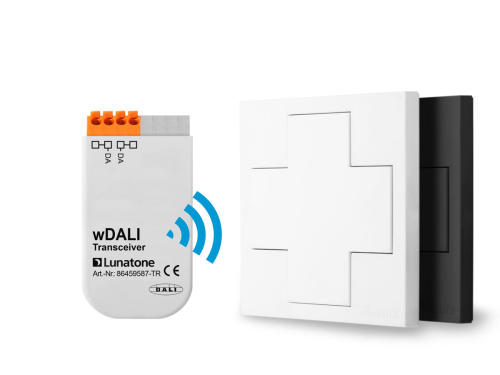 wDALI Switch Cross black +Transceiver 86459587-TR