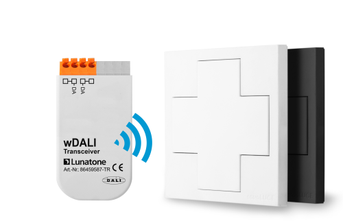 wDALI Switch Cross white RAL9010