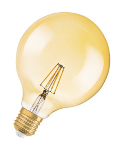 LED-Vintage-Glühfaden Lampe, Osram 1906 Retrofit Globe, 230V, E27, 2,8W (21W), warmweiß 2400K, 200lm, DMxH=125x173mm