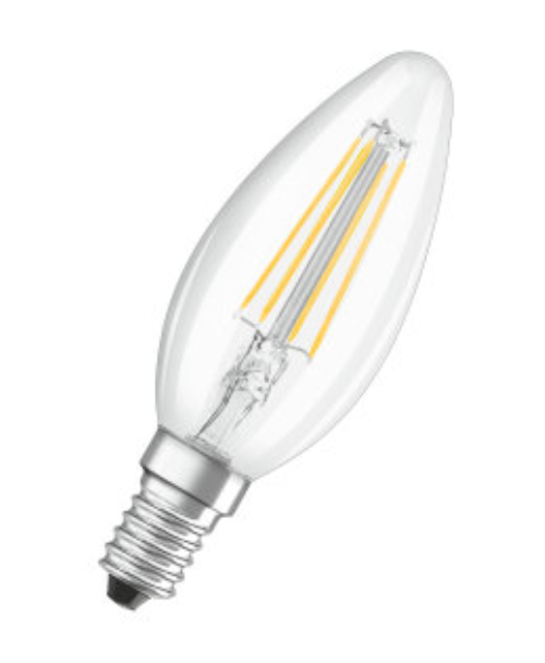 LED-Glühfaden Lampe, Osram Parathom Retrofit Classic B40 DIM, 230V, E14, 4,4W (40W), warmweiß 2700K, 470lm, DMxH=35x97mm dimmbar
