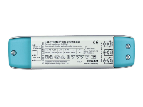 Halotronic Trafo 225VA, 50-225VA, 12V, IP20, mit Zugentlastung