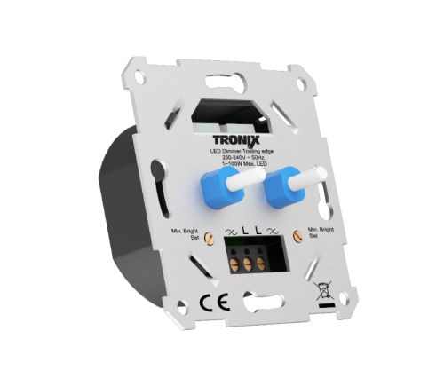 Doppeldrehdimmer für 230V LED-Leuchtmittel 2 x 2-100W | inkl. Abdeckung sowie Rahmen