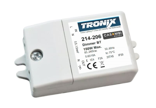 Casambi Funkdimmer | 85-240V | 1 Zone | max. 150W | 650-1000mA | LxBxH: 75x38x22mm | IP20 |