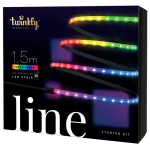 Twinkly Line Black | RGB LED Strip | Starter Kit | 90 LEDs | 1,5m | IP20 | mit APP steuerbar, Bluetooth+WiFi | Anschlußleitung: 2m | Kabel schwarz |