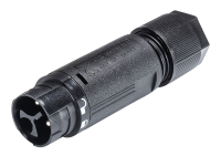 GESIS MINI IP+ | Stecker mit Schraubkontakt schwarz | 16A | für Leitungsdurchmesser: 5,0 - 9,5mm |