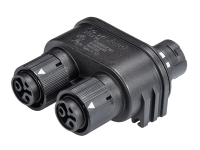 GESIS MINI IP+ | Verteilerbaustein 1E2A schwarz | 16A | LxBxH= 55x60x29mm |