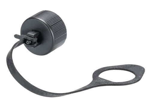 GESIS MINI IP+ | Dichtstopfen/Verschlussstück für Stecker schwarz | inkl. Befestigungsband |