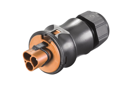 GESIS IP+ Stecker 2pol. NV  mit Schraubk. Rundkabel rot/schwarz