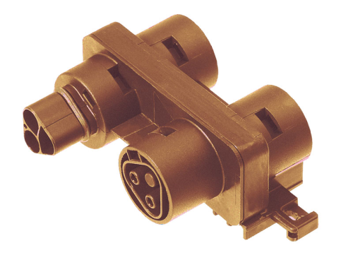 GESIS IP+  2pol. NV, Kompaktverteiler mit Laschen,  1E3A, rot