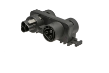 GESIS IP+ Kompaktverteiler 2pol., 1E3A ohne Laschen, schwarz