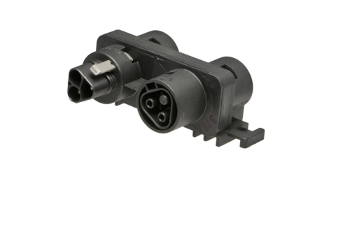 GESIS IP+ Kompaktverteiler 2pol., 1E3A ohne Laschen, schwarz