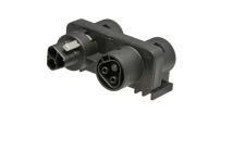 GESIS IP+ Kompaktverteiler 2pol., 1E3A mit Laschen, schwarz