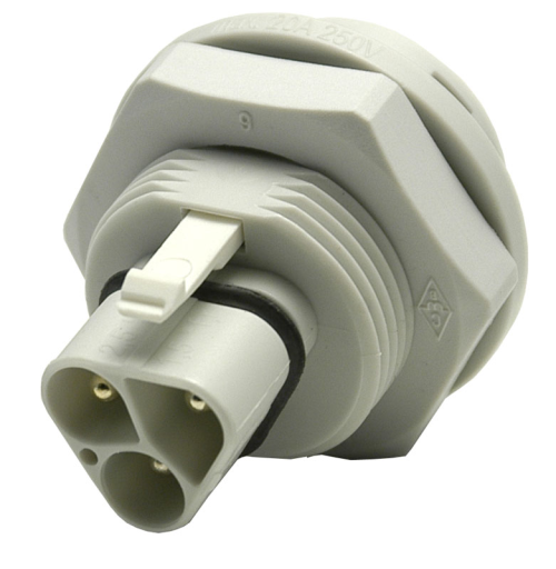 GESIS IP+ Einbaustecker M25 grau