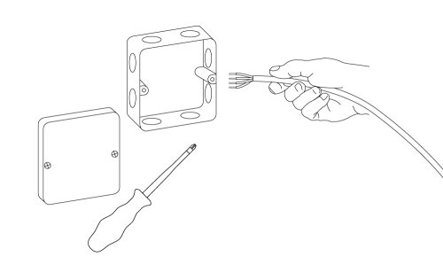 Anschlusskabel in Klemmdose montieren 4polig