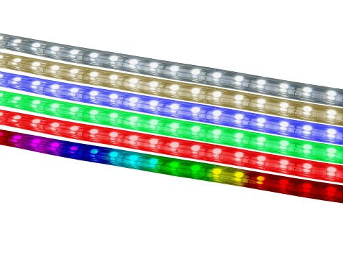 LED Strip 230V 14,5x7,5mm (5050LEDs) Außen, warmweiß 3200K, 60 LEDs/m, Schutzmantel, 230V, 8,5W/m, IP44