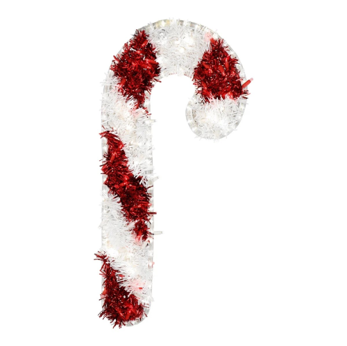 Hängemotiv - Zuckerstange | rot/weiß | HxB: 75x35cm | 5W |