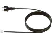 Anschlußkabel Gummi 3x1,5mm² mit Schukostecker, l=5m mit offenem Ende