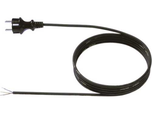 Anschlußkabel Gummi 3x1,5mm² mit Schukostecker, l=5m mit offenem Ende