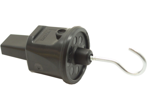 Endstück sw mit Haken für Girlandenkabel