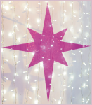 Dekoplexi "Stern 5", pink, BxH=30x27cm