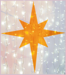 Dekoplexi "Stern 5", orange, BxH=30x27cm