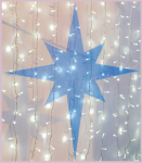 Dekoplexi "Stern 5", blau, BxH=30x27cm