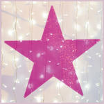 Dekoplexi "Stern 8", pink, BxH=30x31cm