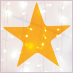 Dekoplexi "Stern 8", orange, BxH=30x31cm