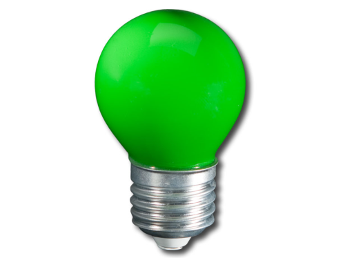 LED Lampe 1W P45 E27 grün