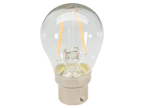 LED Glühfaden-Lampe 2W warmweiß B22 klar P45, 2700K