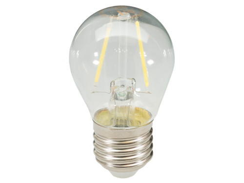 LED Glühfaden-Lampe 2W warmweiß E27 klar P45, 2700K