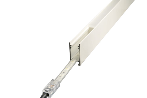 ABVERKAUF: Lichtkanalsystem, Alu weiß lackiert, inkl.Abdeckung; BxH=24,5x46,4mm