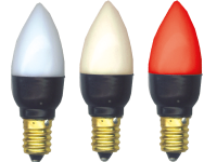 LED Lampe E14, 230V, 0.6W, LED eisweiß, Kerzenlampe