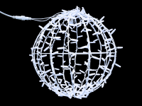 ABVERKAUF: Leuchtkugel, kaltweiß + kaltweiß flash - bezaubert durch zart schimmernde Lichtpunkte - D: 45cm