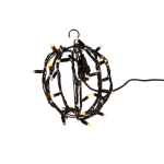 Leuchtkugel schwarz | 3D-Figur LED "Kugel flash" | 34 LEDs warmweiß + 6 LEDs warmweiß flash | DM=20cm | P= 3,5W