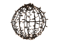 Leuchtkugel faltbar schwarz, 3D-Figur LED "Kugel flash" 158LEDs superwarmweiß + 31LEDs superwarmweiß flash, DM=50cm, P= 10W