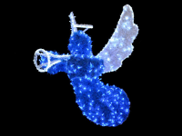 ABVERKAUF: Engel - fliegend mit Posaune - blau