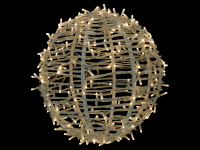 Leuchtkugel, warmweiß – schimmert weihnachtlich durch kleine Lichtpunkte