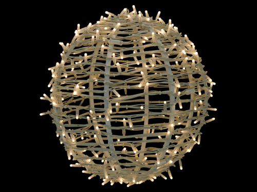 Leuchtkugel, warmweiß – schimmert weihnachtlich durch kleine Lichtpunkte