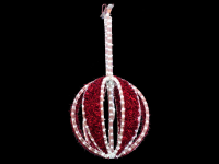 Lichtobjekt „Kugel Lichtschlauch“ – scheint in metallic-rotem Glanz