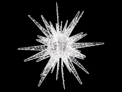 Eisweißer LED-Stern mit Minilämpchen – leuchtet zart durch die Nacht