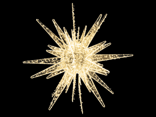 Warmweißer LED-Stern mit Minilämpchen – leuchtet zart durch die Nacht