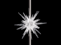 LED 3D-Mastmotiv "Stern mit Minilämpchen" | HxBxT: 160x170x160cm | 230V | 160W | kaltweiß | IP44 |