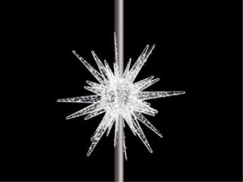 LED 3D-Mastmotiv "Stern mit Minilämpchen" | HxBxT: 160x170x160cm | 230V | 160W | kaltweiß | IP44 |