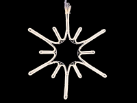 ProSystem Minifigur "Stern 12" | d:60cm |  Lichtschlauch LED Flex Neon | 230V | warmweiß | 36W | IP65 |